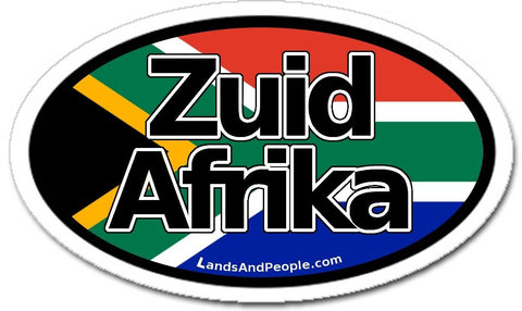Zuid Afrika South Africa Flag Car Sticker Oval