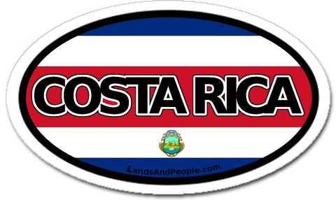 Costa Rica Flag Car Bumper Sticker Decal