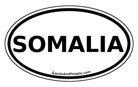 Somalia Car Bumper Sticker Decal Oval