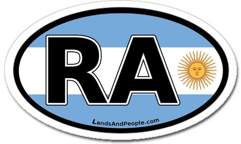 RA - República Argentina in Spanish Car Bumper Sticker Decal