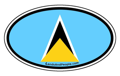 Saint Lucia Flag Car Bumper Sticker