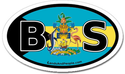 BS Bahamas Flag Car Sticker Decal