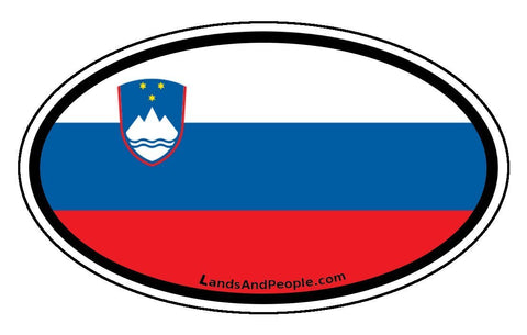 Slovenia Flag Sticker Oval