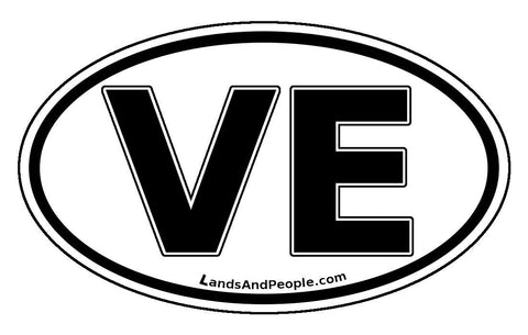 VE Venezuela Car Bumper Sticker Decal