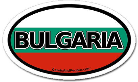 Bulgaria Flag Car Bumper Sticker Decal Oval