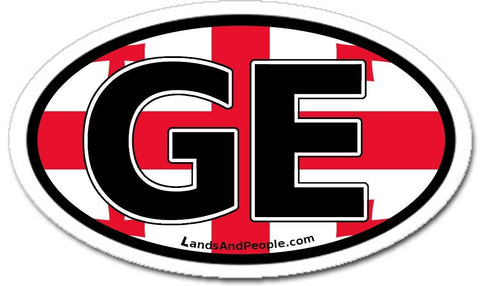GE Republic of Georgia Flag Sticker Oval