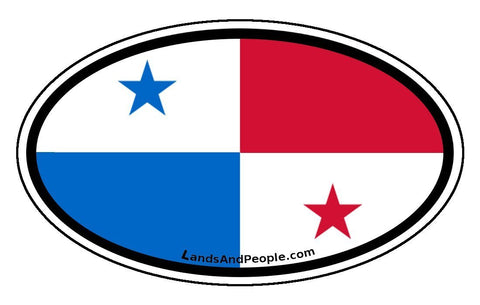 Panama Flag Car Bumper Sticker Decal