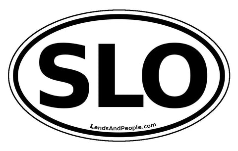 SLO Slovenia Car Bumper Sticker Oval Black and White