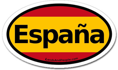 España Spain Flag Sticker Oval