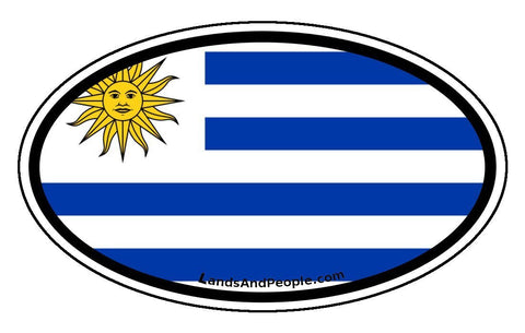 Uruguay Flag Car Bumper Sticker Decal