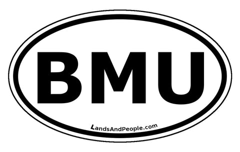 BMU Bermuda Car Bumper Sticker Decal