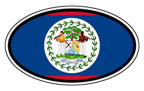 Belize Flag Car Bumper Sticker Decal