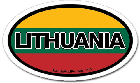 Lithuania Flag Sticker Oval
