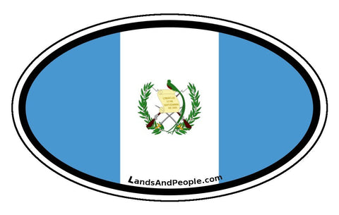 Guatemala Flag Car Bumper Sticker Decal