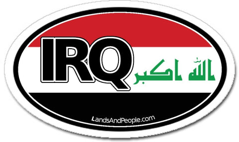 IRQ Iraq Sticker Oval