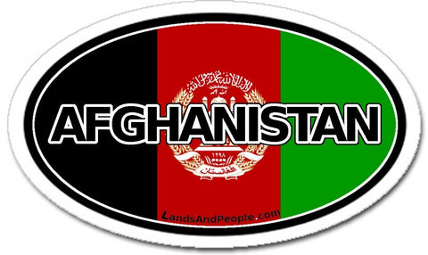 Afghanistan Flag Sticker Oval