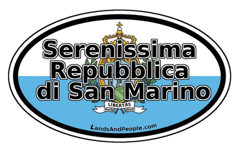 Serenissima Repubblica di San Marino Sticker Oval