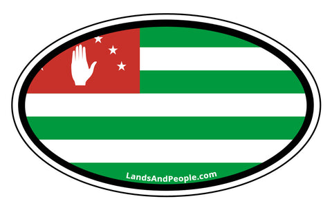 Abkhazia Abkhazian Flag Car Bumper Oval Sticker