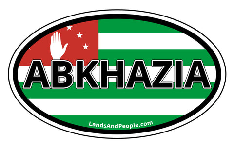Abkhazia and Abkhazian Flag Car Bumper Oval Sticker
