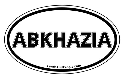 Abkhazia Apkhazeti Car Bumper Black and White Oval Sticker