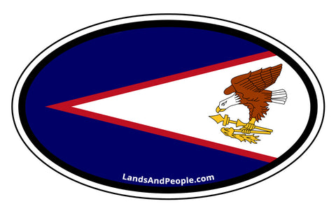American Samoa Flag Car Bumper Sticker Decal