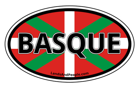 Basque Flag Oval Bumper Sticker
