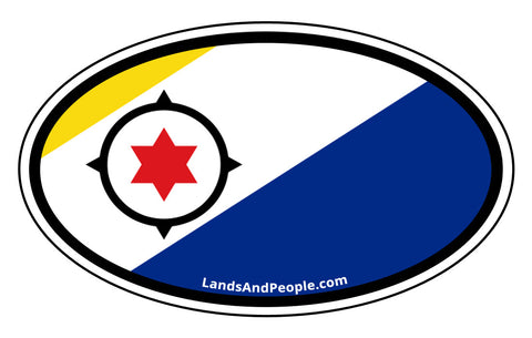 Bonaire Flag Car Bumper Sticker Decal