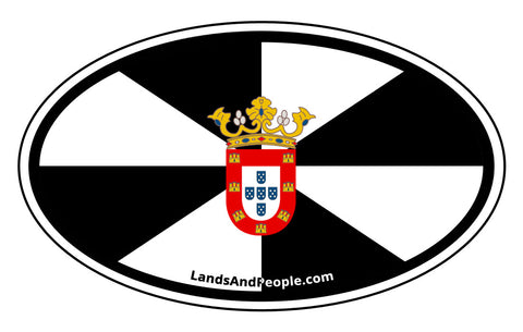 Ceuta Flag Sticker Oval