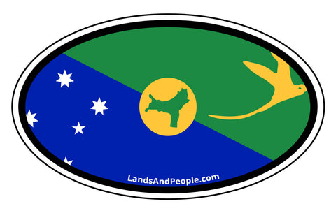 Christmas Island Flag Car Bumper Sticker Decal