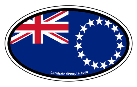 Cook Islands Flag Car Bumper Sticker Decal