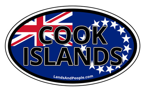 Cook Islands Flag Car Bumper Sticker Decal