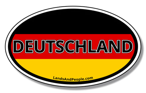 Deutschland German Flag Car Sticker Oval