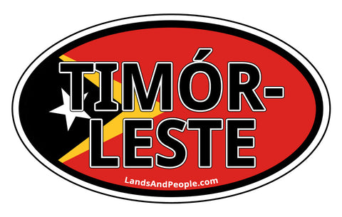 Timór-Leste East Timor Flag Car Sticker Oval