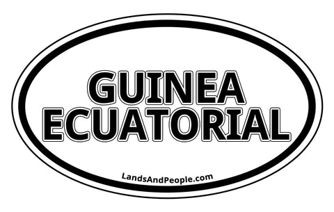 Guinea Ecuatorial Equatorial Guinea in Spanish Car Bumper Sticker Oval