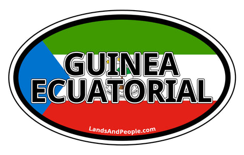 Guinea Ecuatorial Equatorial Guinea in Spanish Car Bumper Sticker Oval