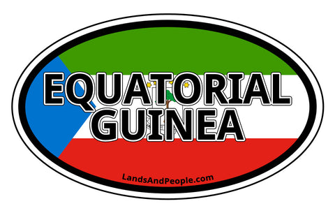 Equatorial Guinea Car Bumper Sticker Oval