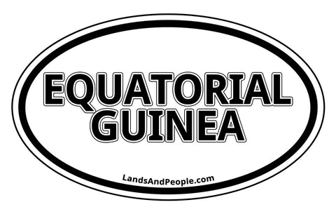 Equatorial Guinea Car Sticker Oval