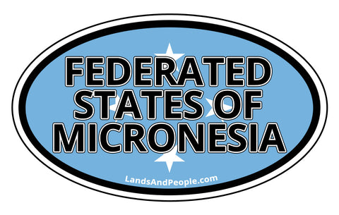 Federated States of Micronesia Flag Car Bumper Sticker Decal