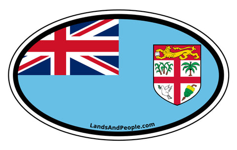 Fiji Flag Car Bumper Sticker