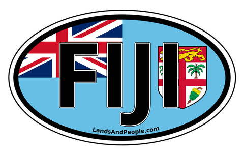 Fiji Flag Car Bumper Sticker