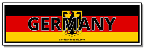 Germany German Flag Car Sticker Vinyl Rectangle