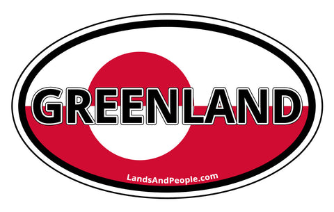 Greenland Flag Car Bumper Sticker Decal