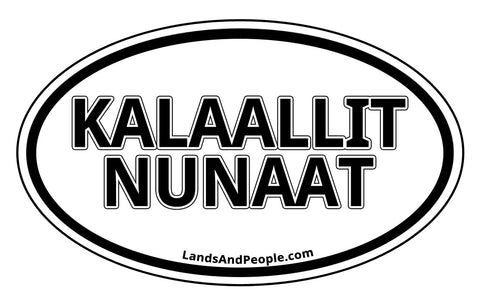 Kalaallit Nunaat Greenland in Greenlandic Car Bumper Sticker Decal