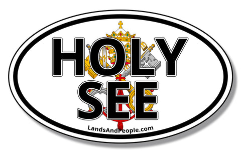 Holy See, See of Catholic Roman Church, Sticker Decal Oval