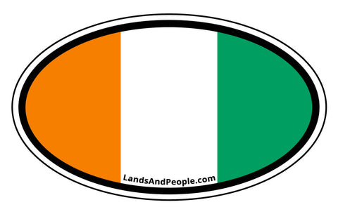 Côte d'Ivoire Ivory Coast Flag Sticker Decal Oval