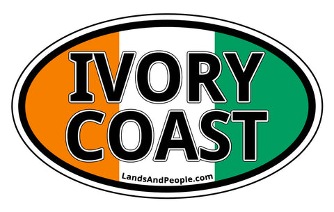 Côte d'Ivoire Ivory Coast Flag Sticker Decal Oval