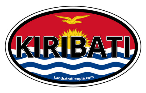 Kiribati Flag Car Bumper Sticker