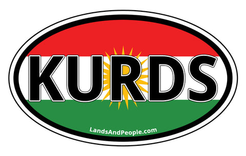 Kurds Kurdistan Sticker Oval