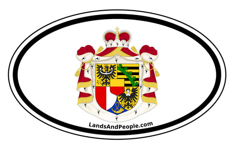 Liechtenstein Coat of Arms Sticker Decal Oval