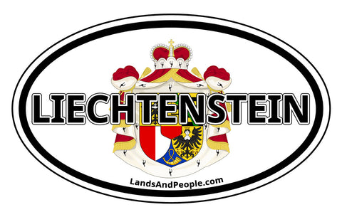 Liechtenstein Coat of Arms Sticker Decal Oval